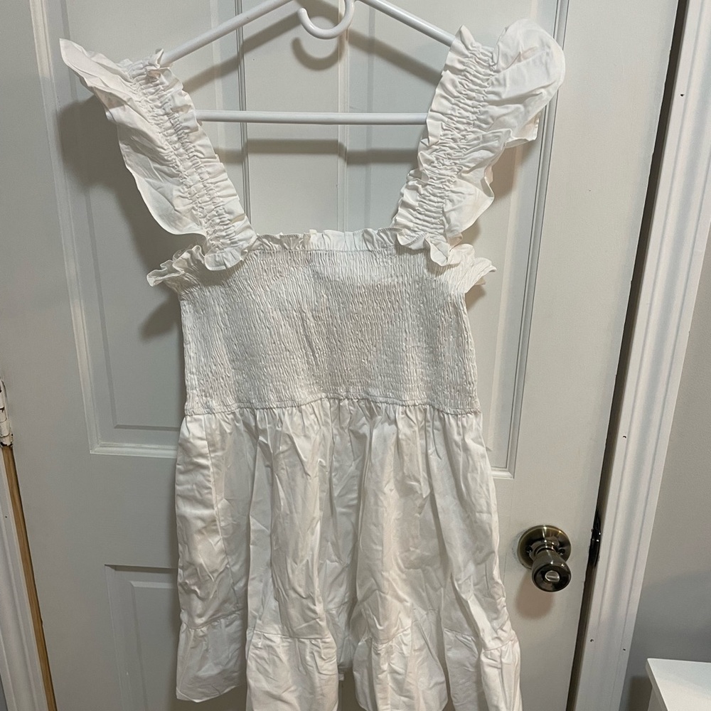 Flora Ruffle Strap Smock Top Mini Dress - Picture 4 of 5